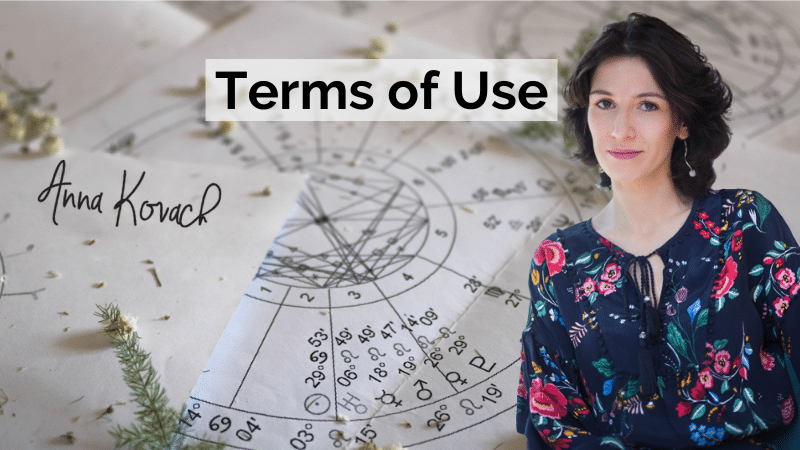 Anna Kovach Astrologer Terms of Use